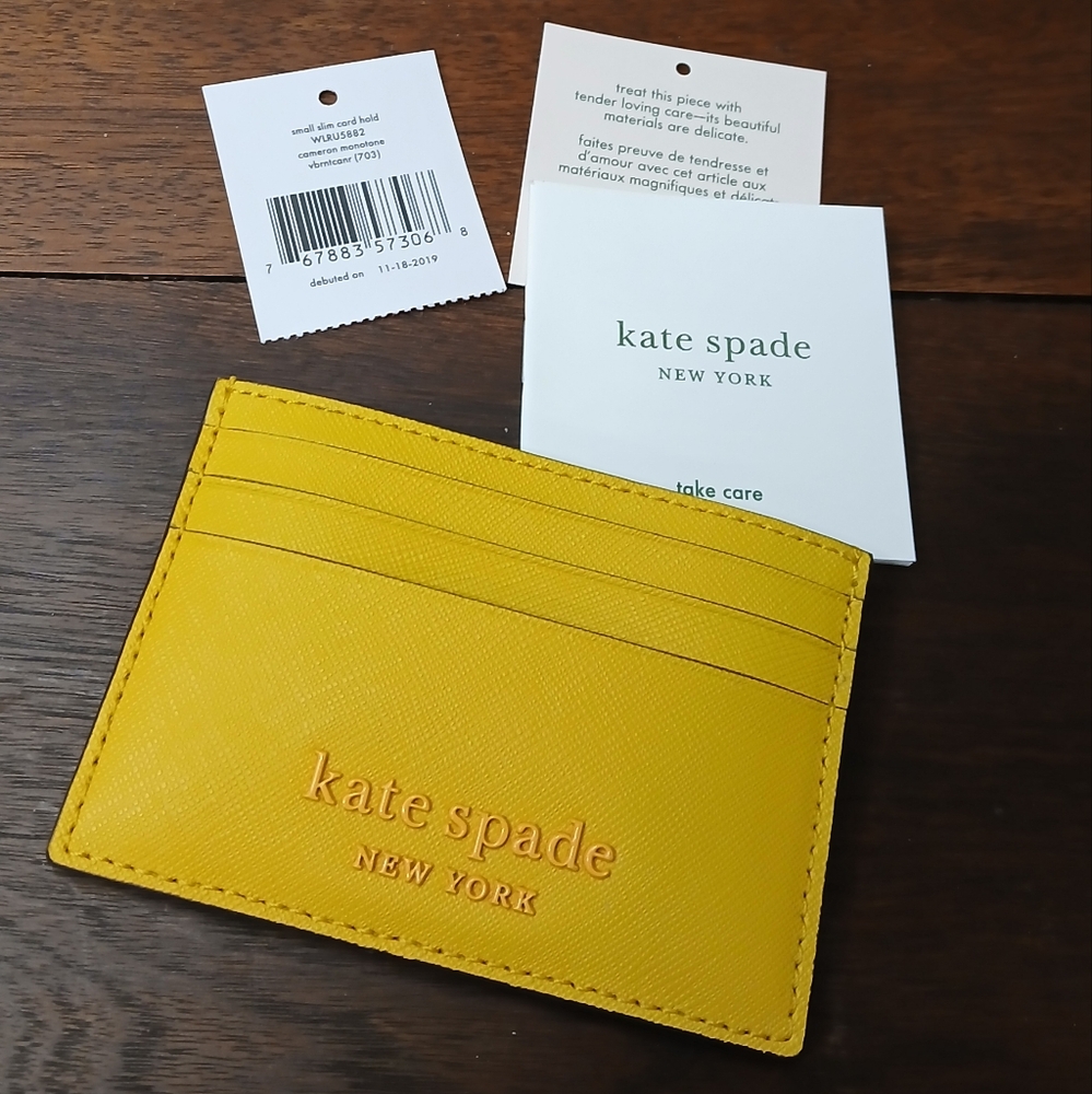 Kate Spade Mustard Yellow Card Holder